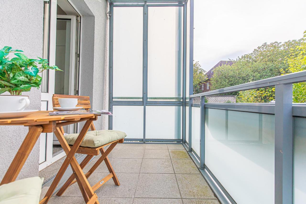 Fewo1846 - Kommood - Zentral Gelegenes Studio-Apartment Mit Balkon Im Hochparterre 弗伦斯堡 外观 照片
